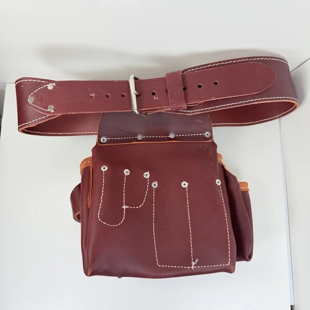 Occidental Leather 5018DB OxyRed 3 Pouch Tool Bag w/ XL Belt USA